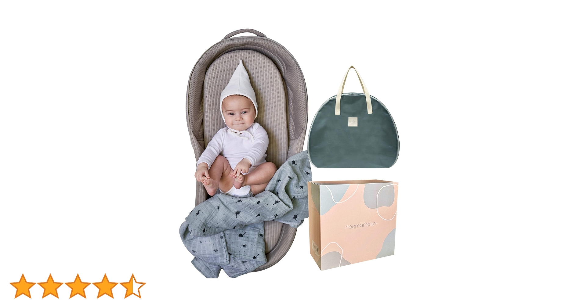 美品♡neomamaism 折りたたみ式ベビーベッド グレー Amazon.co.jp: ＼キッズデザイン賞受賞／【LDK ベストバイ選出